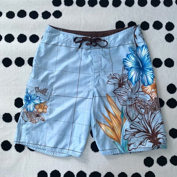 O'Neill Tropical Polynesian Print Board Shorts - Picture 1 of 11
